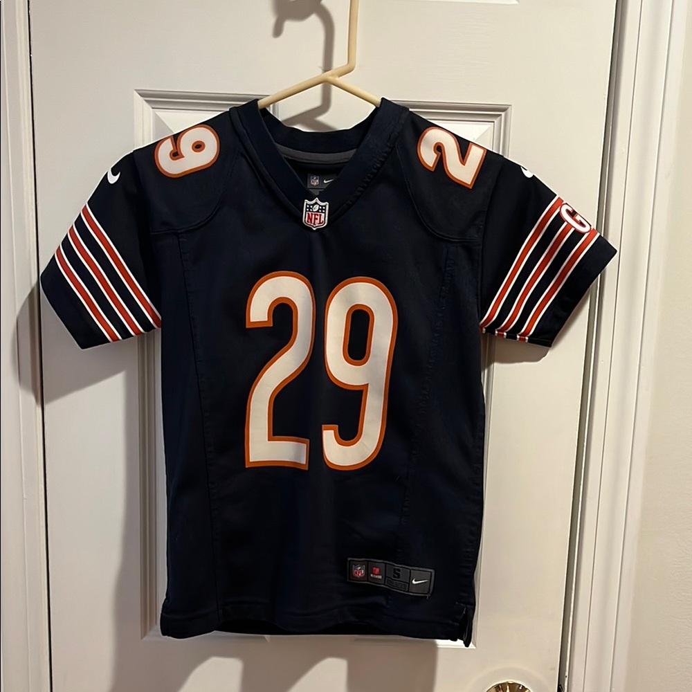 Kids Bears Jersey, size S. Navy blue official NFL Jersey. #29 Tarik Cohen.